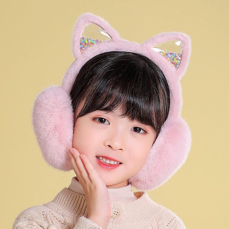 2023 Autumn & Winter Cute Pom-Pom Solid Color Children's Earmuffs - Cozy Ear Warmers & Protection