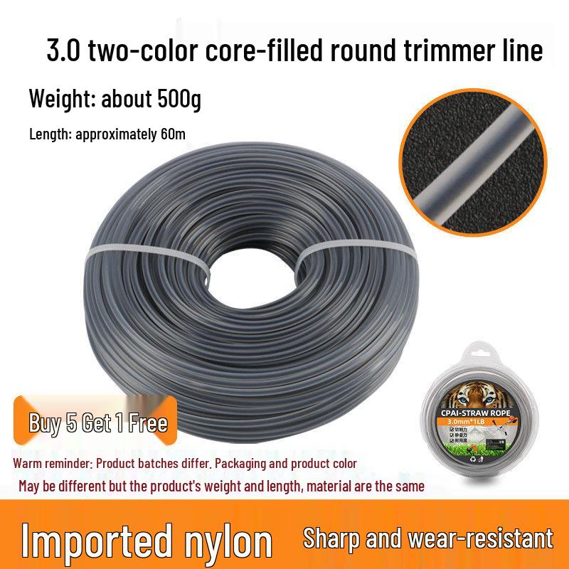 Universal Wear-Resistant Nylon Steel Wire Trimmer Line for Lawn Mower Heads