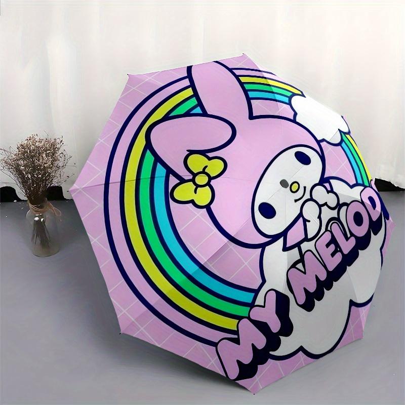 1pc My Melody Rainbow CloudsUmbrella with Plastic Handle,Suitable for All Seasons Home Travel Outdoor UmbrellaSanlio170