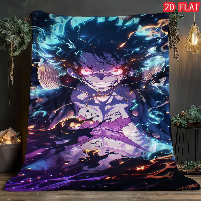 One Piece All Season Flannel Blanket Breathable Soft Warm Blanket for Spring Summer Autumn Winter THW