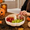 Large Double-Layer Pumpkin Snack Tray with Lid and 3 Compartments