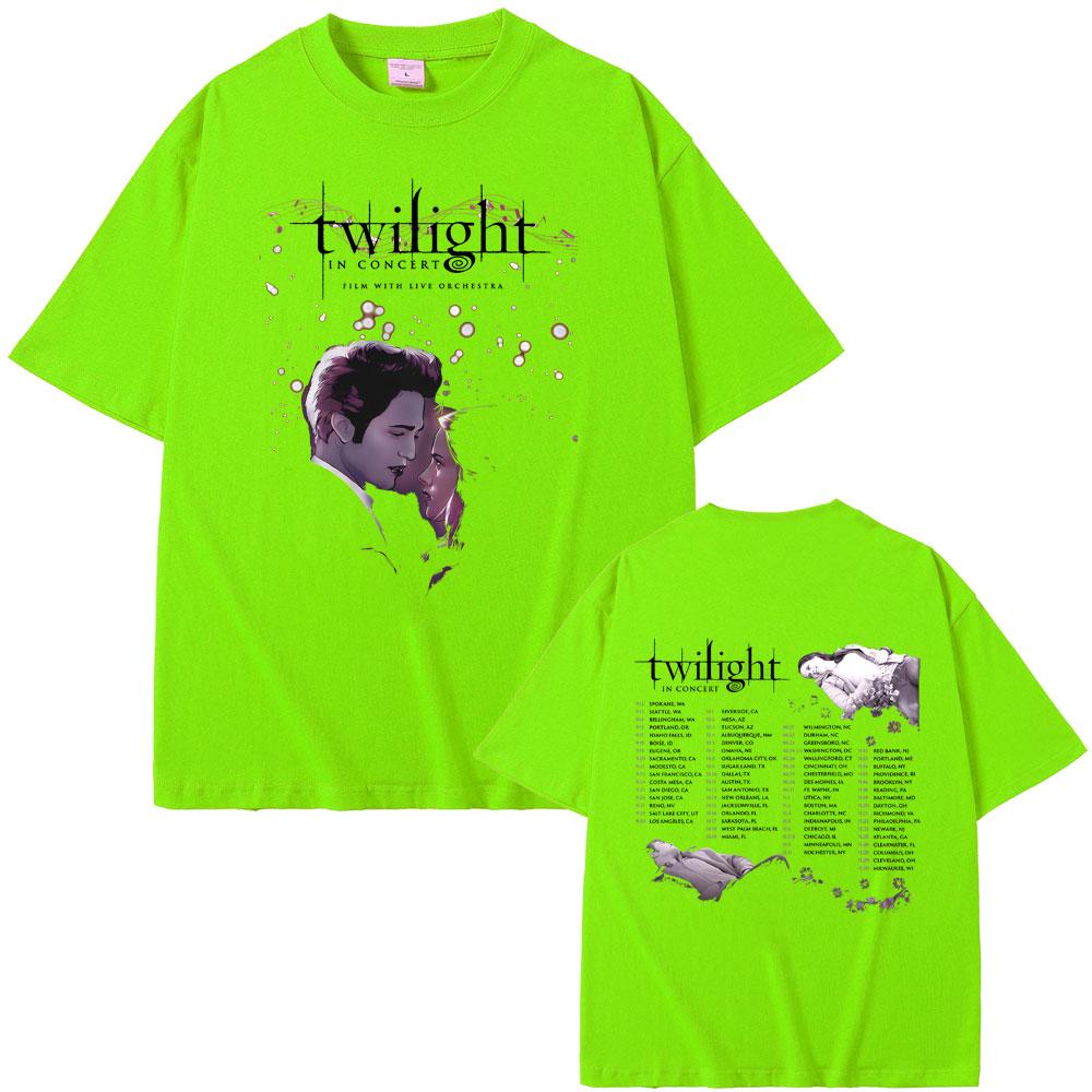 

Сумерки на концерте Футболки Роберт Паттинсон Белла и Эдвард Каллен Графическая футболка Мужская Женская Повседневная Хлопковая Винтажная Футболка 3XL