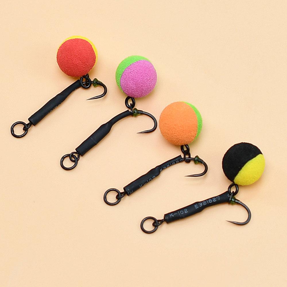 20Pcs/Box Carp Fishing Lures Pop up Boilies Baits Foam Ball Ronnie Rig Method Fishing Lures Hair Rig for Carp Fishing