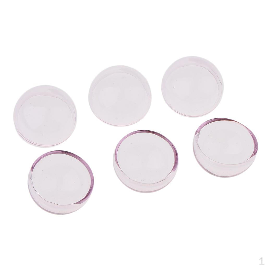 6 Pcs Pendant Charm Half Globe Glass Container for