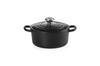 LE CREUSET Cast Iron Enamel Cocotte Ronde Pot, 18 Cm, Matte Black, Induction Oven Compatible [Official Japanese Product]
