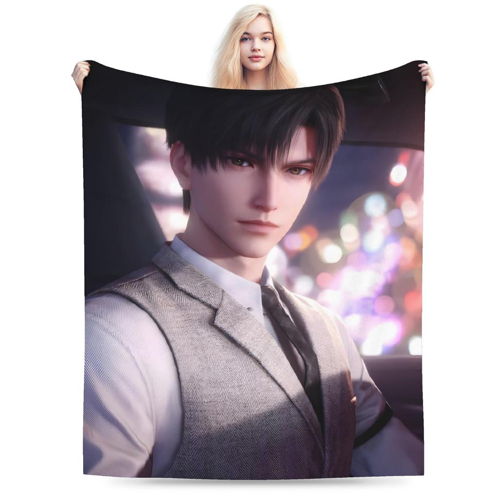 Love And Deepspace Zayne Blanket Coral Fleece Plush Decoration Portable Warm Throw Blanket for Bedding Travel Plush Thin Quilt
