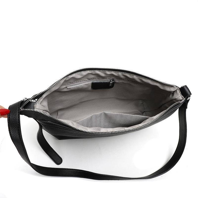 Lychee Pattern Chain Crossbody Bag OEM Large Capacity Soft Leather Shoulder Armpit Bag