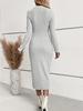 Spring/Autumn Knit Dress Long Sleeve Slim Fit Maxi Dress for Women