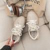 Beige Retro Feet Show Small Platform Dad Shoes Women's 2025 New Spring and Autumn Lightweight Height Increase Versatile Leisure Sports