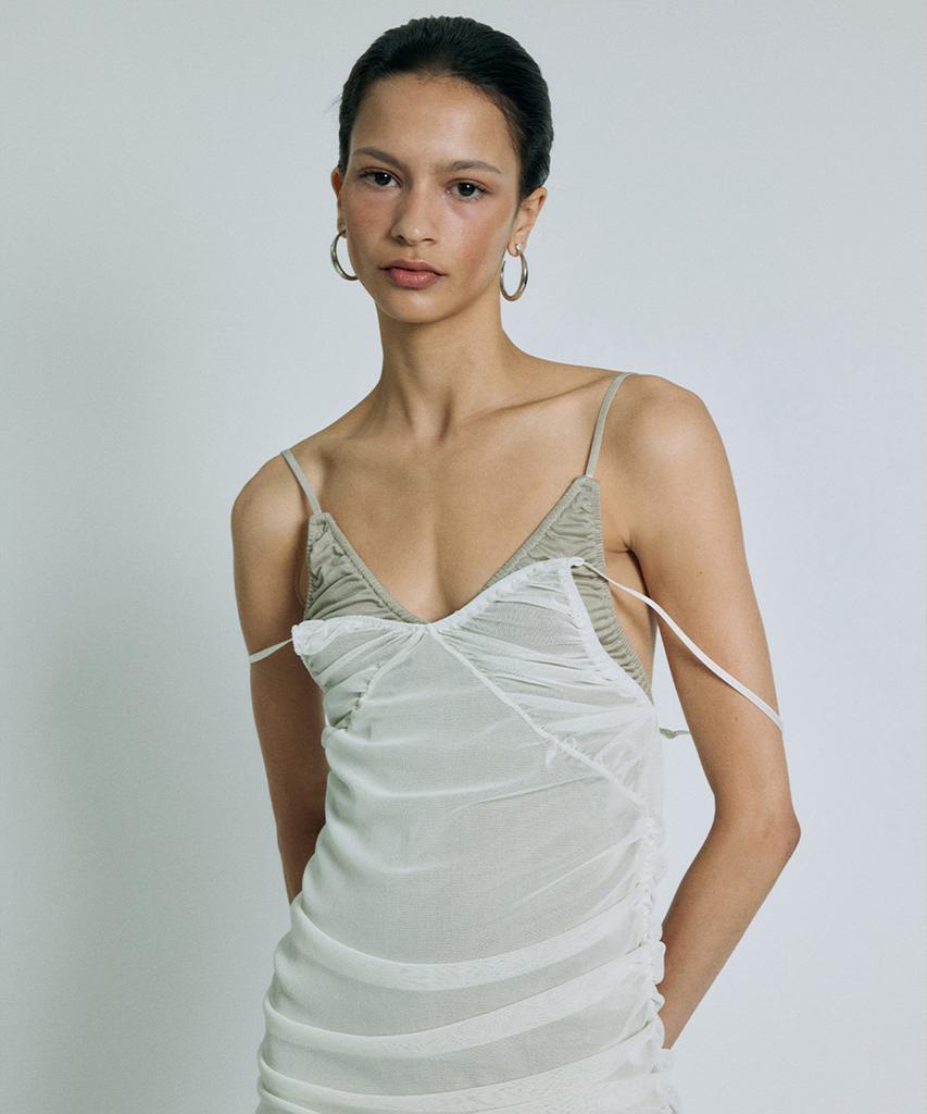 Peulojegteuweibeu Mesh Strap Dress (4Color)