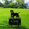 Personalized Rottweiler Dog Memorial Garden Stake Metal Pet Grave Marker Sympathy Gift