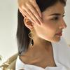 Genuine Black Onyx Stylish Dangle, 14K Gold Handmade Earrings, Black Gemstone Bohemian Jewelry for Women, Unique Gift Ideas for Loved Ones