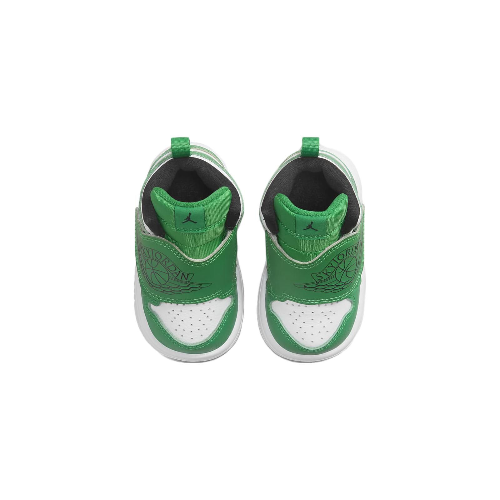 Air Jordan Sky Jordan 1 TD Lucky Green Детские кроссовки Черный Белый BQ7196-301 25 — фото 4