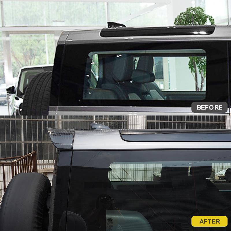 Carbon Fiber Rear Spoiler for Land Rover Defender 90/110: Wind Deflector Upgrade