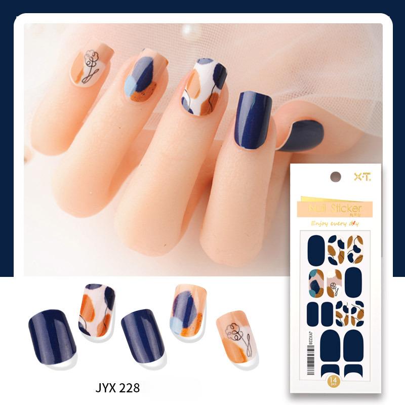 Gradient Color Nail Stickers, Small Flowers, Fresh Nail Polish Film Stickers, DIY Exquisite Full Nail Polish Film Stickers, Manicure Stickers