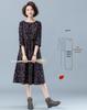 2024 Floral Long-Sleeved Dress for Women, Elegant Spring/Autumn Wear for Middle-Aged to Elderly (Age 40+)