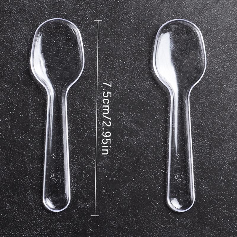 500 Pcs Mini Eis Löffel Kunststoff Einweg Holz Dessert Scoop Western Hochzeit Party Geschirr Küche Zubehör Werkzeug