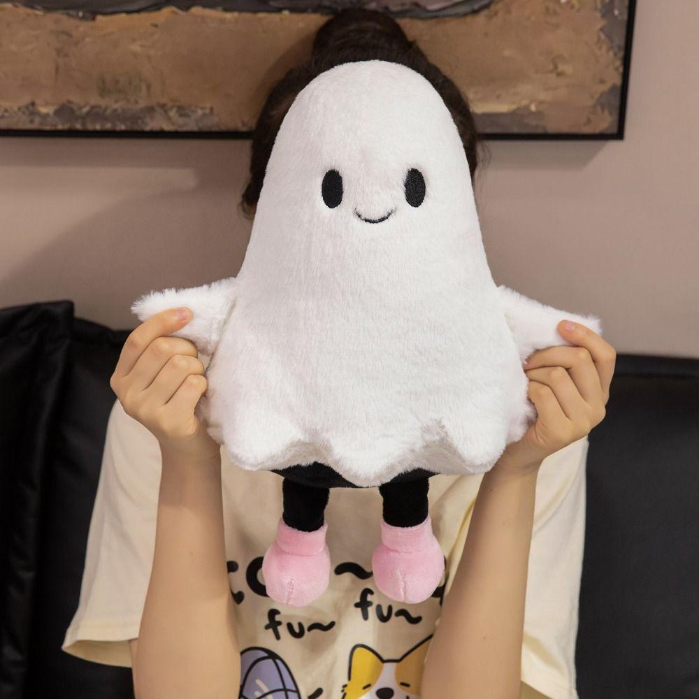 Simulation Cartoon Ghost Doll Toy Fluffy Holloween Ghost Pillow Little Ghost Plush Doll  Kids Gifts