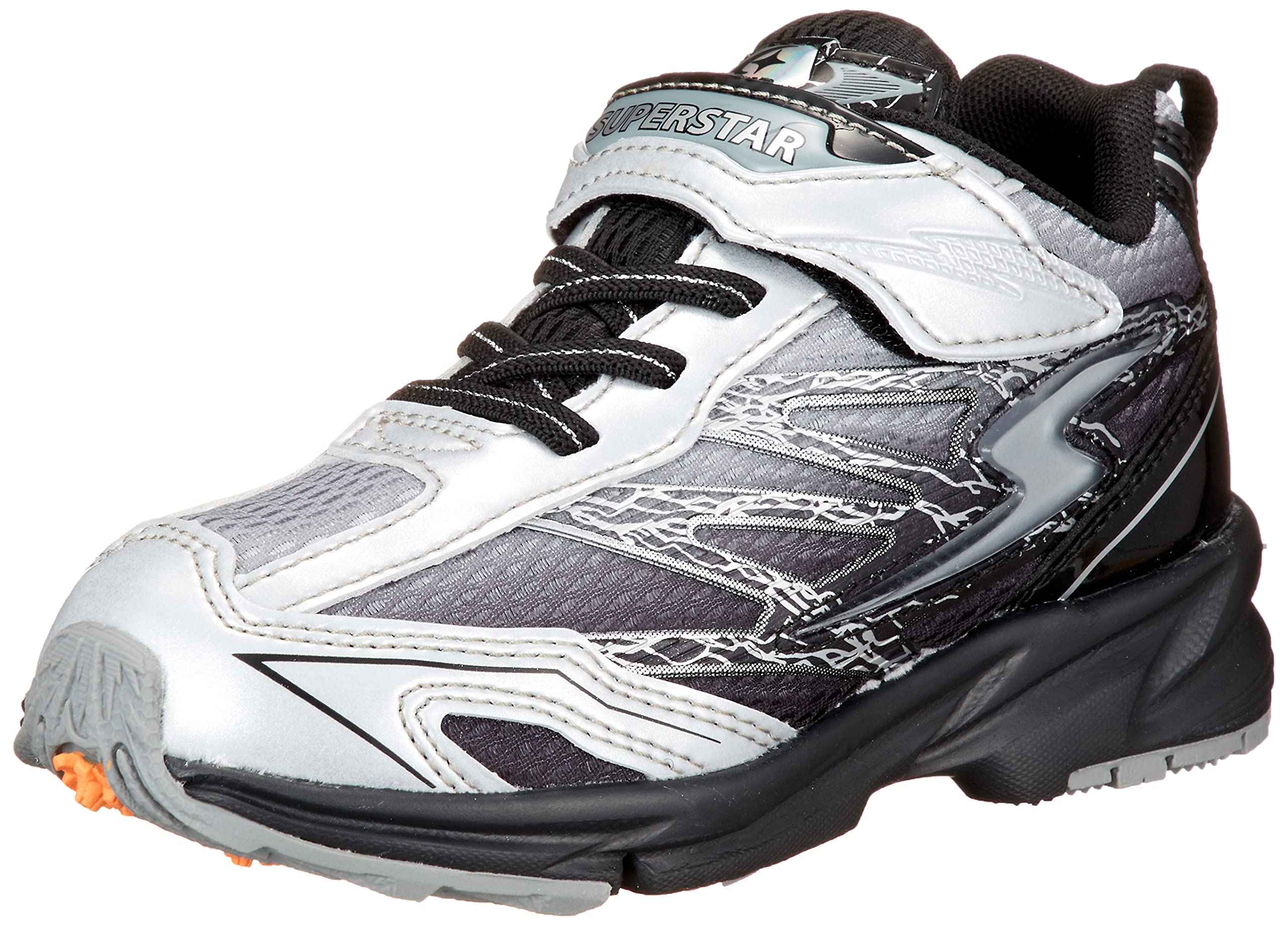 

атлетические широкие SS см [Superstar] Кроссовки, обувь, ширина, 3E, для мальчиков, 16-25см, доступны 0,5см, детские, J817, серебристый/черный, 24.0