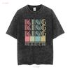 1975 King Are Born In March T Shirt vintage Washed fashion Slightly Top For Everyday Wear Stretched Stylish Soft Versatile