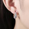 925 Sterling Silver Zircon Creative Ear Clip For Women 18K Gold Plated Earrings Charm Jewelry