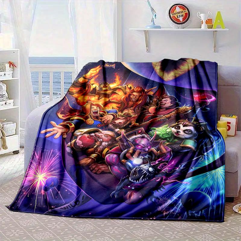 Warcraft game Blanket Flannel Blanket for bed, sofa, Camping, Hiking, Picnic Essentials, gift for family Fan gifts