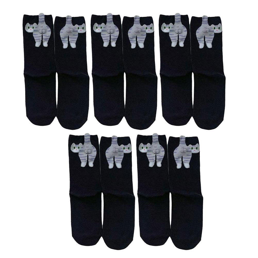 Cute Cat Egg Socks Mid Calf Japanese Stocking For Woman Autumn Winter Soft Comfortable Sweat Absorbing Breathable Couples Sock