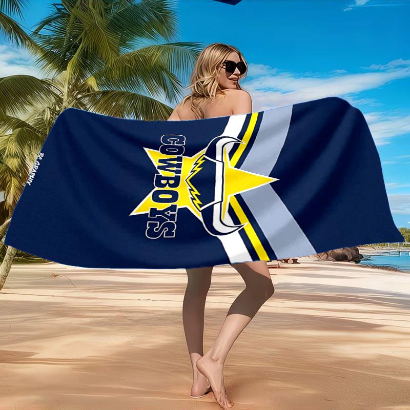 Asciugamano da Spiaggia Rugby del Queensland Settentrionale, Asciugatura Rapida, Facile da Curare, Adatto Sia per il Fitness che per le Vacanze al Mare, Essenziale Sportivo