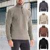 Sudadera para Hombre Otoño Invierno Media Cremallera Cuello Alto Manga Larga Color Sólido Mantener Caliente Top Deportivo Diario Adulto Masculino Top Primavera