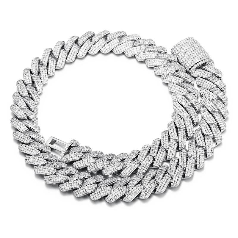 Exklusive Herren Cuban Chain 18K Gold-Plated mit Zirkonia - Kupferkörper Auf Lager Modeschmuck