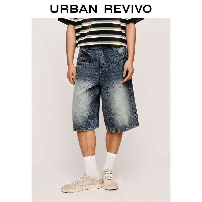 Men s Washed Distressed Denim Shorts 29