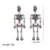 Skeleton Robot Earrings Punk Gothic Drop Dangle Earrings Halloween Jewelry Gifts