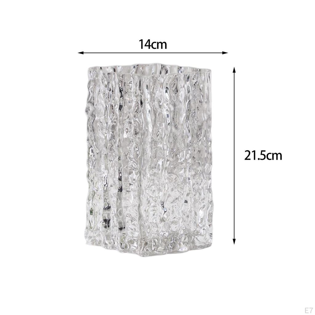 Clear Glass Vase for Floral Display On Desktop Office