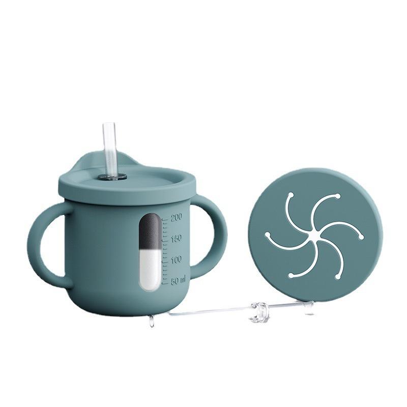 Children's Straw Drinking Cup Food-grade Silicone Baby Learning Drinking Cup Duckbill Cup