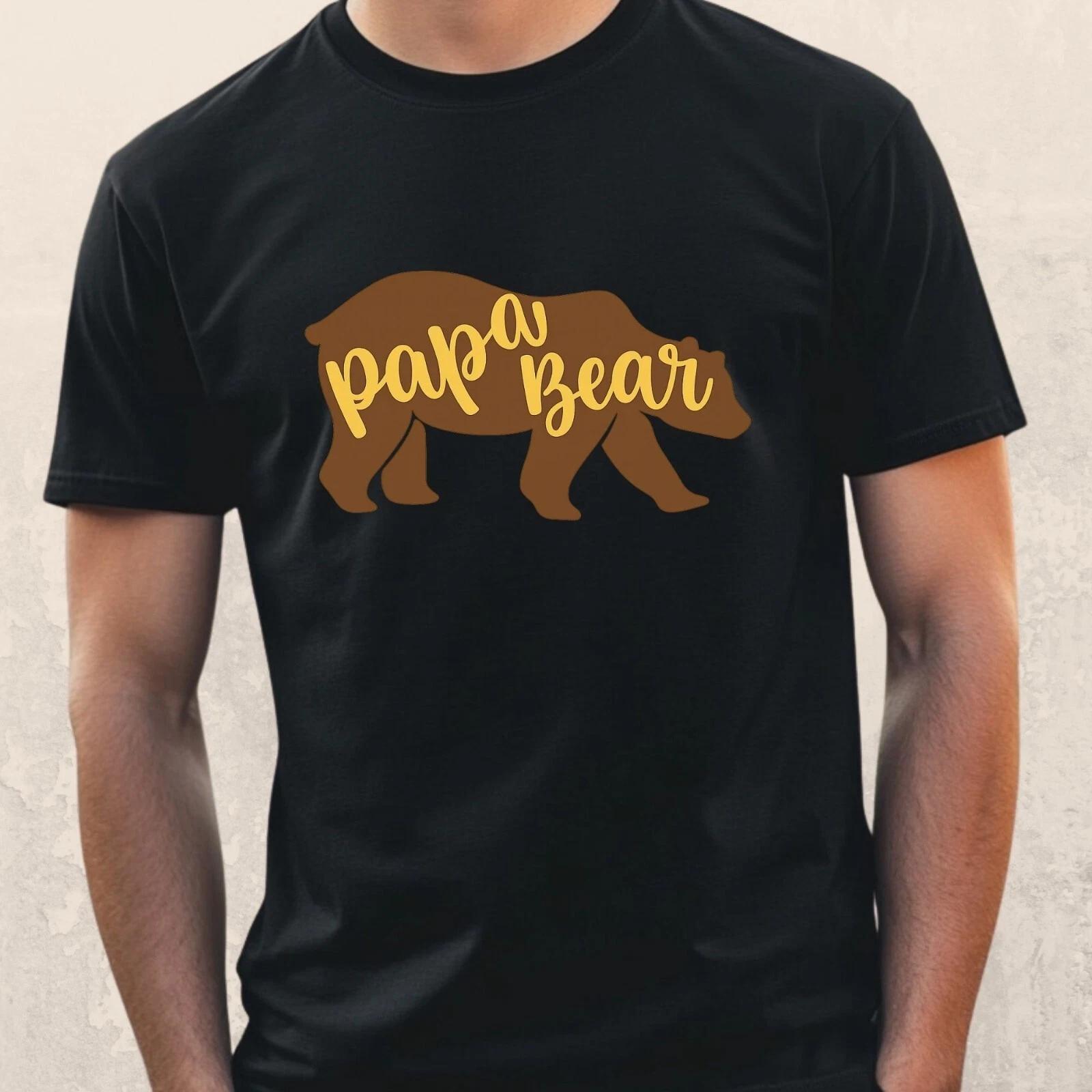 T-Shirt Herren Papa Bär Motiv Baumwolle Größe S bis 5XL XS