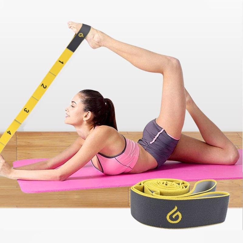 Stretching Strap, 8 Loop Yoga Straps for Stretching, Elastic Stretch Strap Stretch Band for Exercise Yoga Fitness Gym