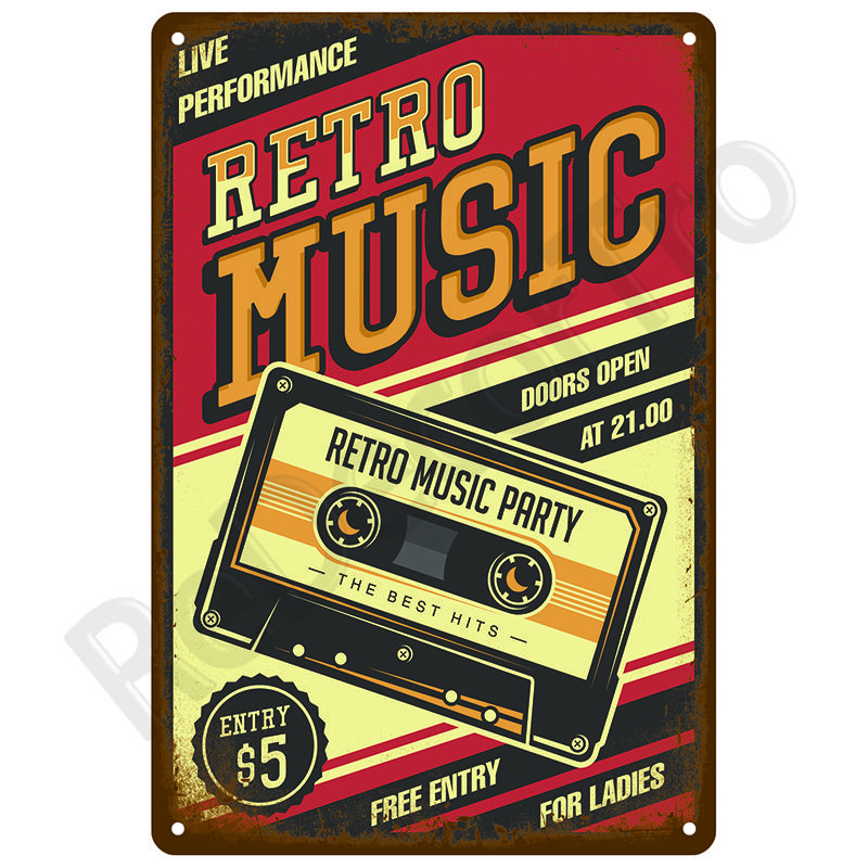 Retro Nástěnné Umění Plechová Značka Interiér Venkovní Estetický Pokoj Vintage Domácí Dekorace Předměty Dekorace Luxusní Kovová Značka Plakát Talíře Bar