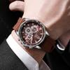 Men'S Waterproof Quartz Silicone Watch Fake Three Eyes Decorative Quartz Movement Men'S Watch Batch
