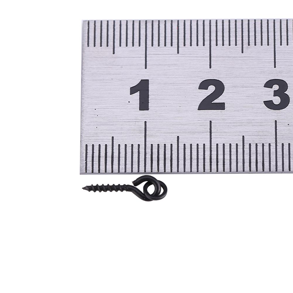 Steel Fishing Bait Screw with Link Buckle, Terminal Hardware Accessories for -Shaped Lures, Fishing Line Connection 10 Pieces