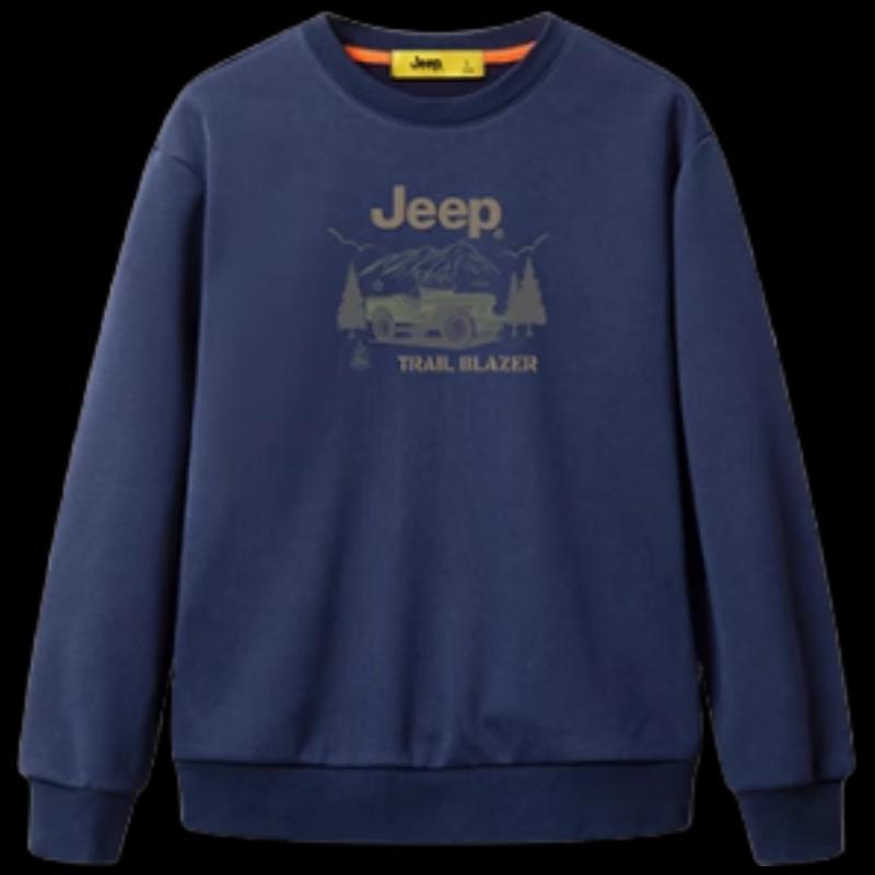 JEEP Men s Crewneck Long Sleeve Pullover Sweatshirt M