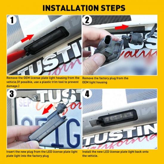 LED License Lamp Plate Light For Assembly Challenger Dodge Bright Charger 300