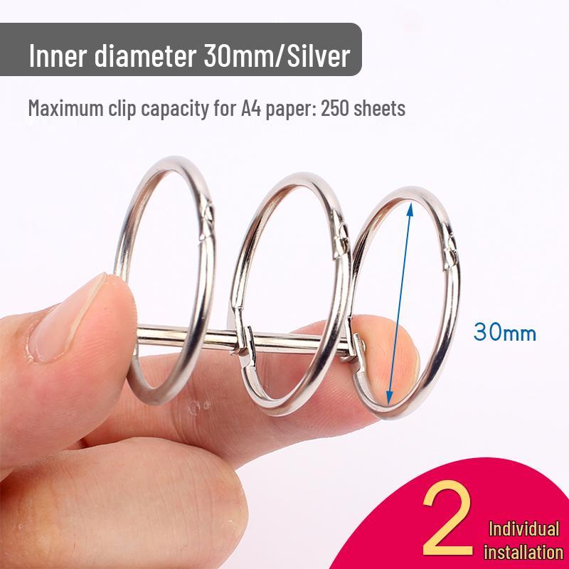 Six-Hole Metal Binder Rings - Multi-Hole Loose Leaf Binding Clip