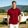 Men's Polo Shirt Short Sleeve Quick Dry Performance T Shirt Classic Fit Lightweight Breathable Sports Casual Business Top