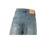 Retro Blue High-Waisted Cropped Harem Jeans for Women