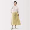 MUJI Women's Hemp Cotton Easy Long Skirt, BE1VBA5S, Yellow, Size M