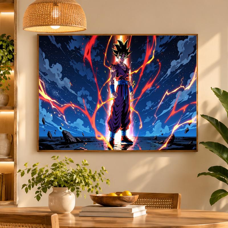 5D Diamond Painting Dragon Ball Goku DIY Full Drill Diamond Art Kit Home Decoration