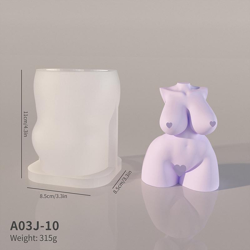 3D Human Silicone Candle Mold Diy Aromatherapy Candle Handmade Decoration Soap Chocolate Tool Cake Mold