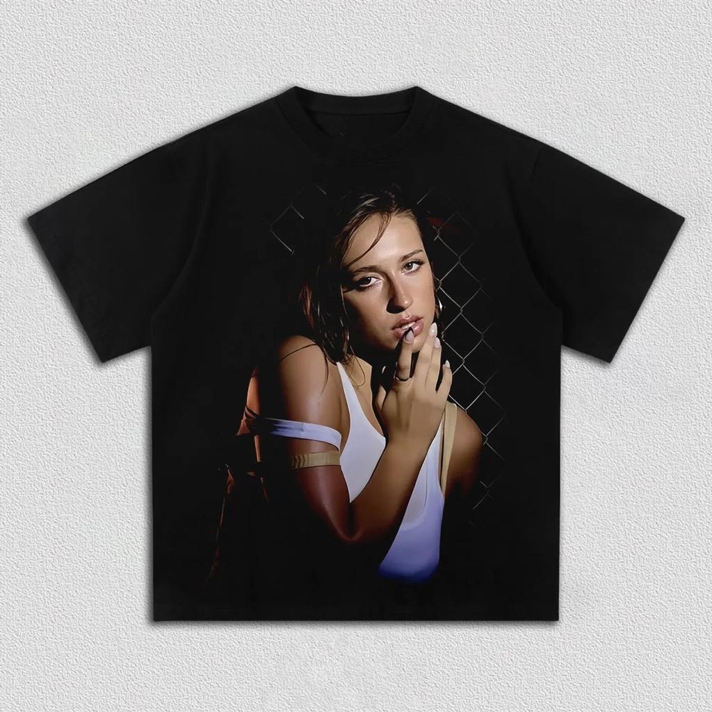 Tate McRae Retro Streetwear Graphic T-Shirt Men Women Casual Cotton Pop Music Fan Short Sleeve Tee Tops