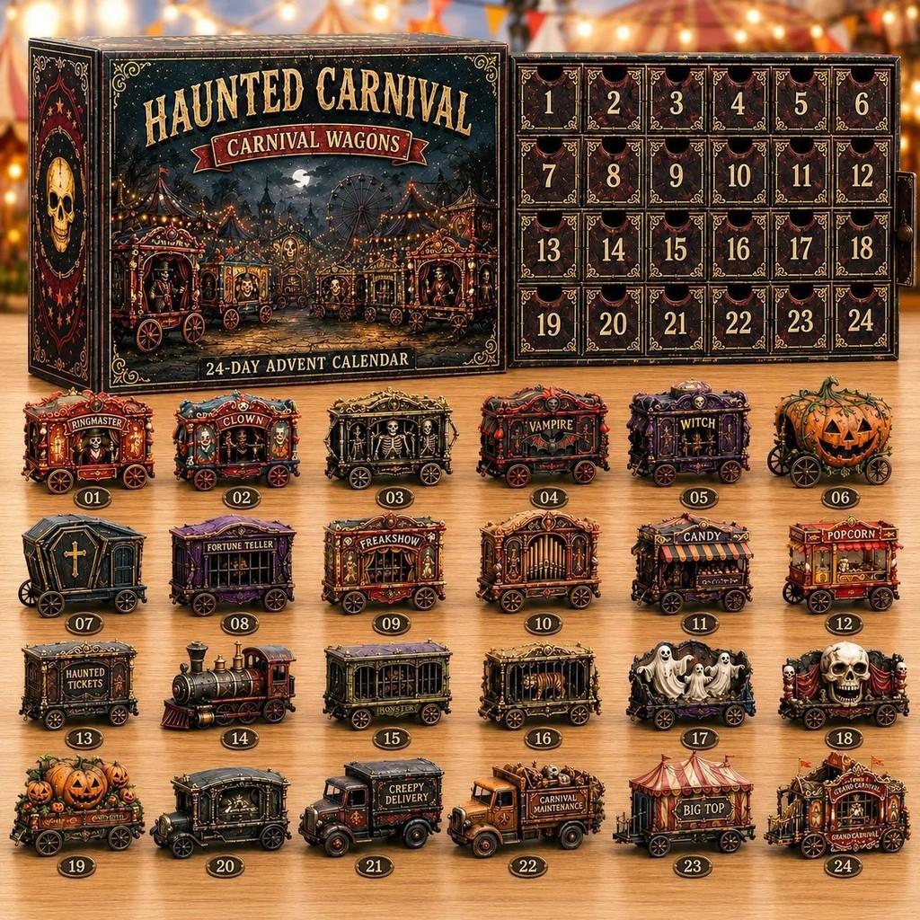 Halloween-Adventskalender mit Acrylkomponenten für den Countdown zum Feiertag Geschenk