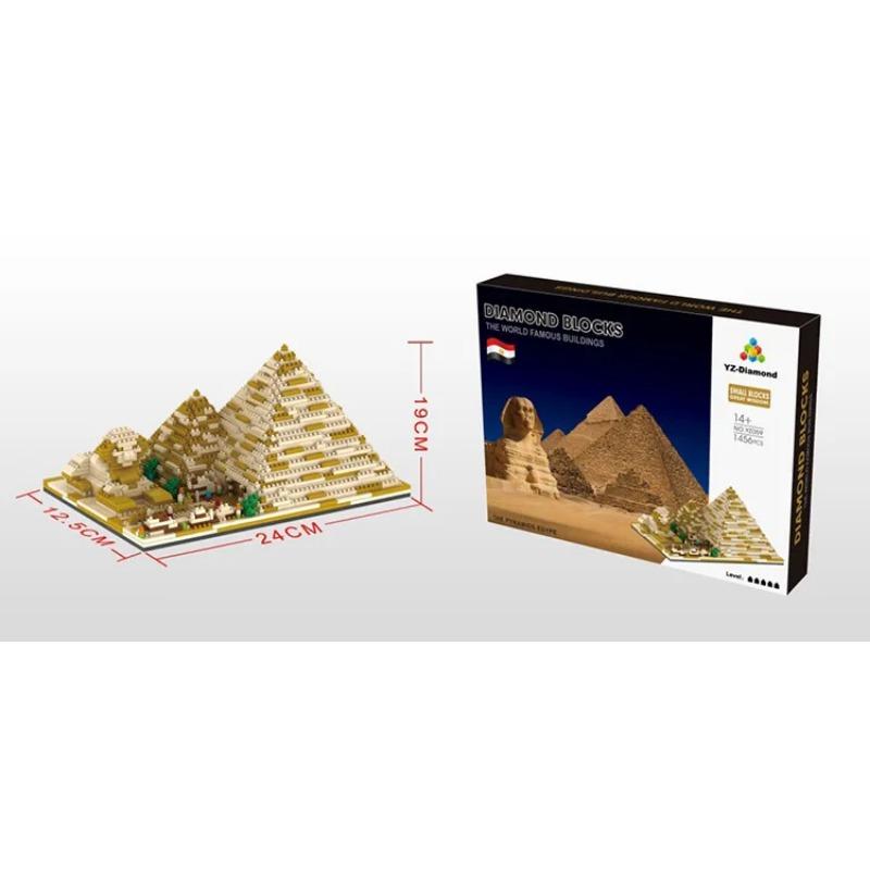 

+ строительные блоки пирамиды, Египет, всемирно известная архитектура, микрокирпич YZ059, 3D модель города, блоки, игрушки для детей YZ059(No Box)